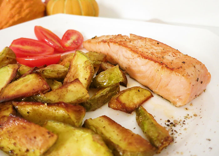 Lachs mit Bratkartoffel Lachs mit Bratkartoffel