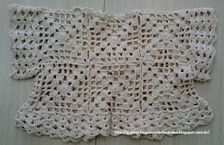 Croche square bebe criança Crochet square vest baby kids