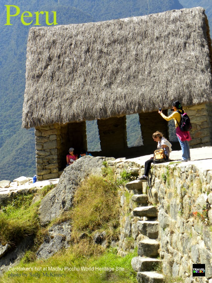 Caretaker's hut  Machu Picchu World Heritage site Peru. Photo Sally McKinney for TravelBoldly.com