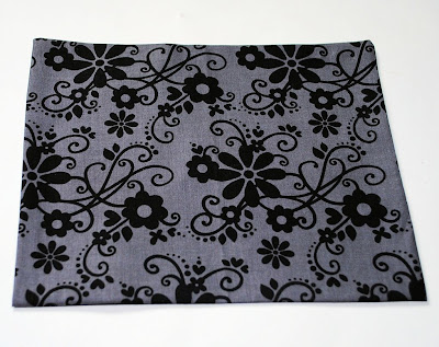 black fabric with flowers