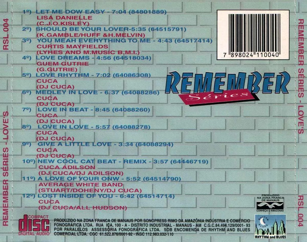 VA - Remember Series - Love's 1997 - ( Dj Cuca ) VERSO
