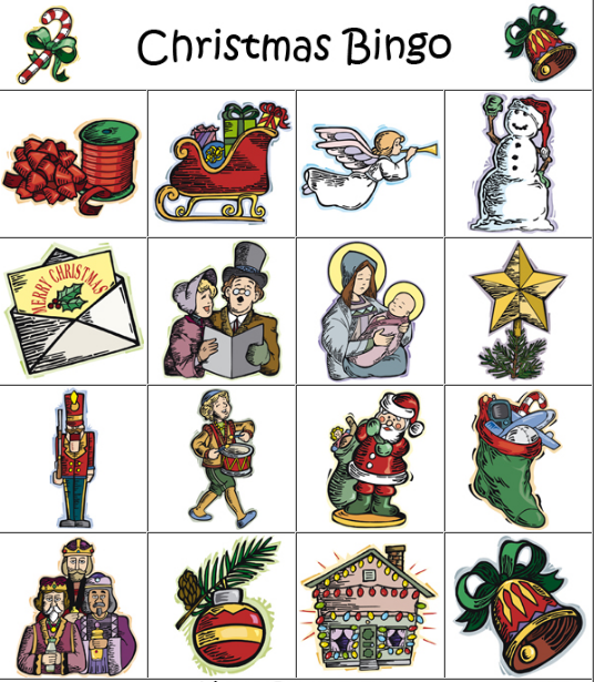 disegni da colorare LA TOMBOLA DI NATALE (BINGO) tutte le cartelle e jpg (537x615)