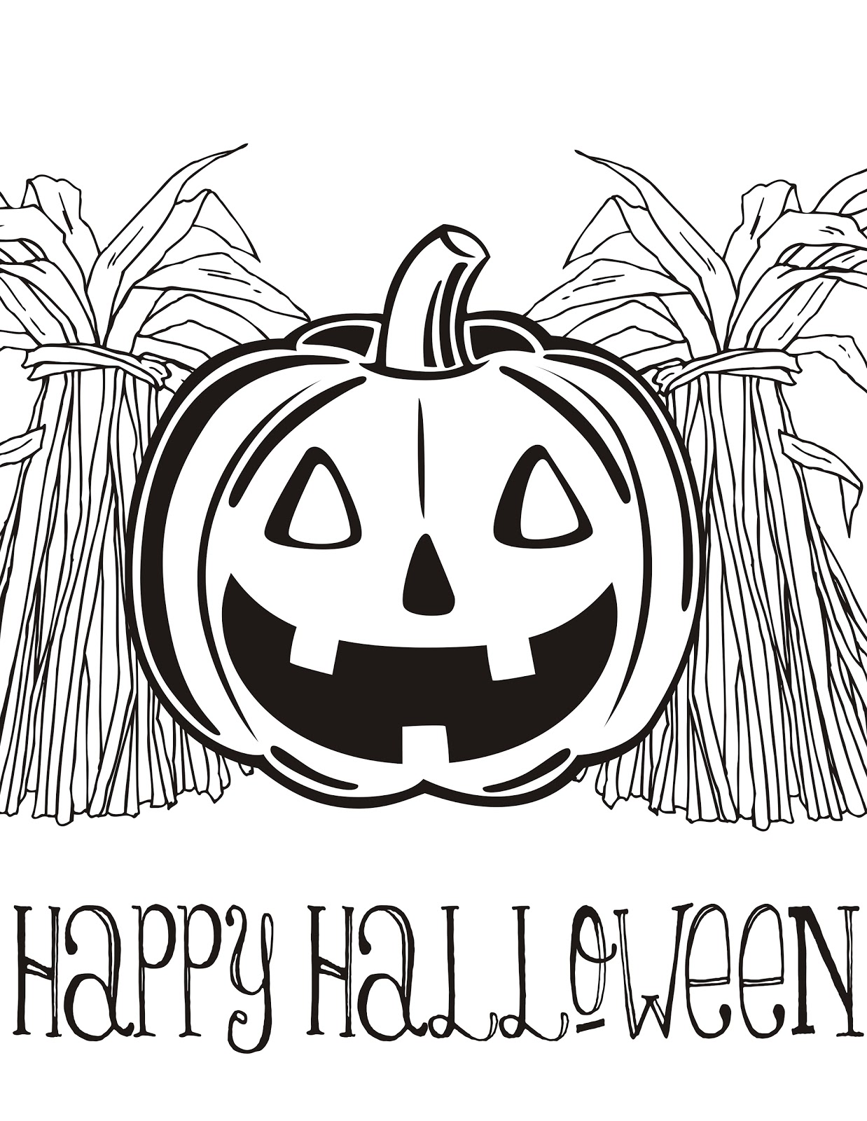 Mysterious Moon Halloween Coloring Page