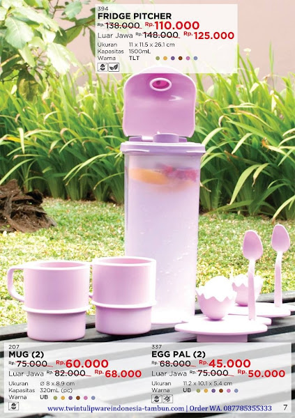 Promo Diskon Oktober 2017 :
~ Fridge Pitcher
~ Mug (2)
~ Egg Pal (2) Promo Diskon Tulipware Oktober 2017, Fridge Pitcher, Mug, Egg Pal