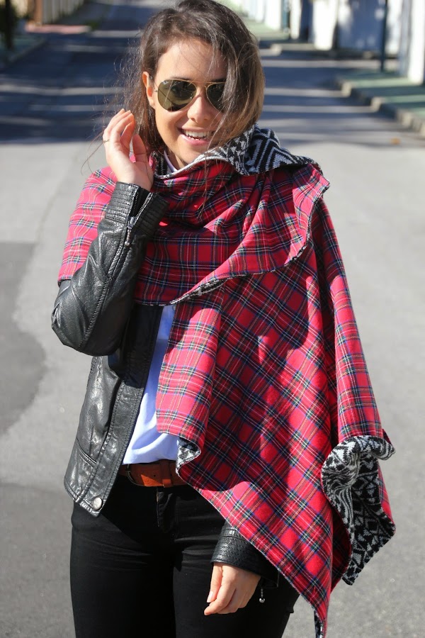 diy poncho reversible como hacer patrones gratis