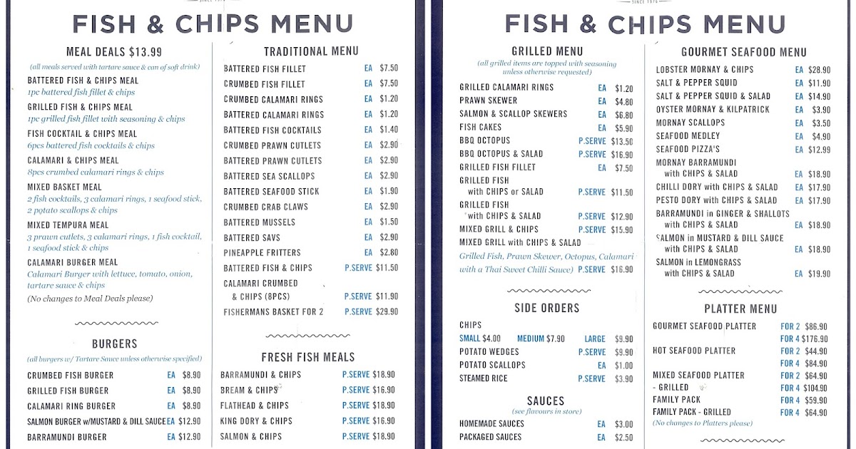 My Local Menu Sydney Fresh Seafood