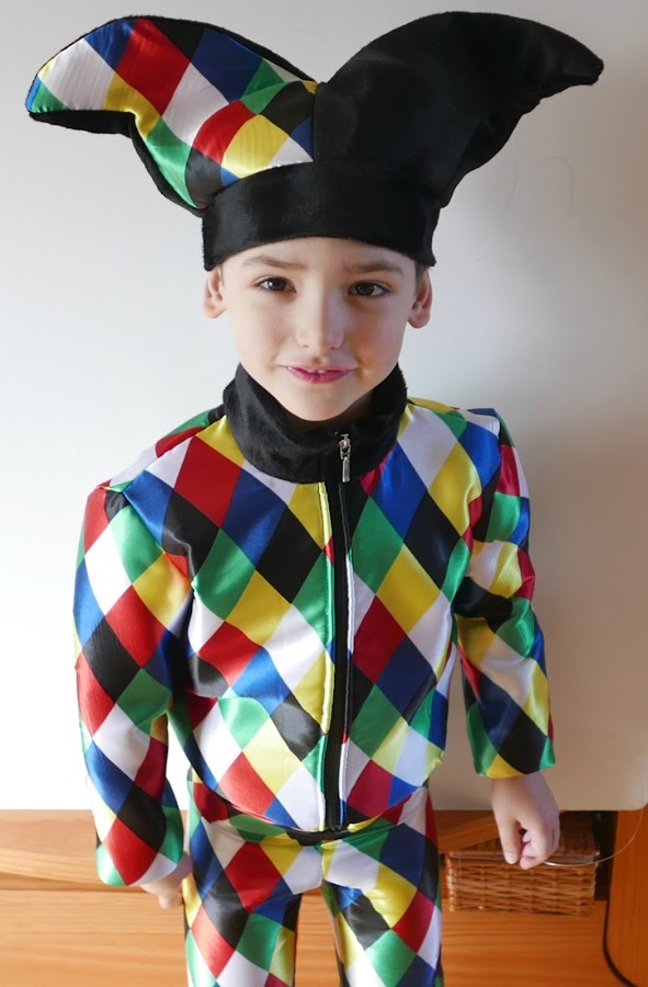 Renacimiento fuga A nueve Disfraz de arlequín para niños | Manualidades