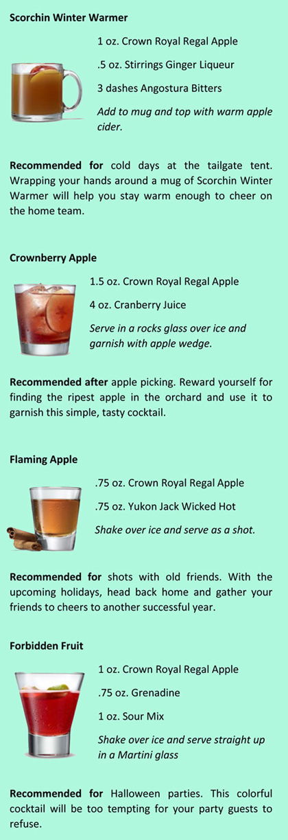 Additional Recipes for Your Crown Royal Regal Apple Enjoyment