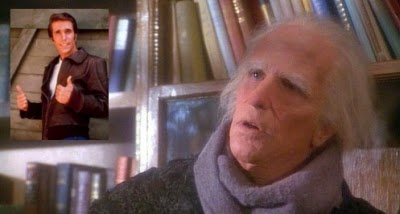 Hey, that's the Fonz, Henry Winkler, as the Scroogey Benedict Slade in AN AMERICAN CHRISTMAS CAROL (1979).