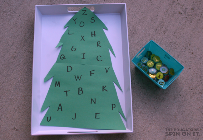 Alphabet Christmas Tree Activity for Kids from The Educators' Spin On It