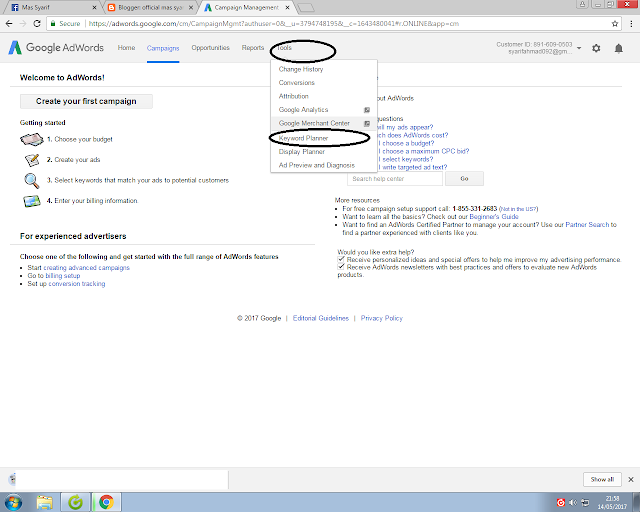 cara menggunakan keyword planner cara menggunakan keyword planner