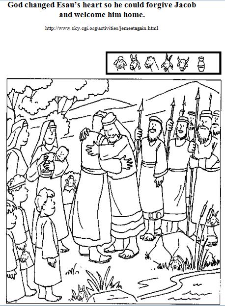 jacob and esau free coloring pages - photo #38