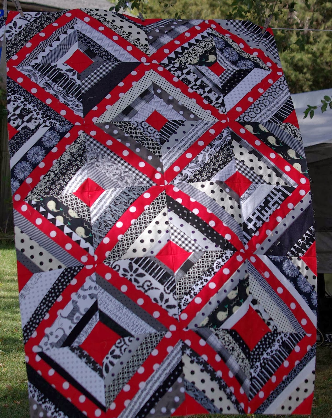 Sane, Crazy, Crumby Quilting What's Black and White and Red All Over?