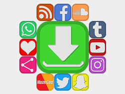 White Edgeless Detail Social Buttons