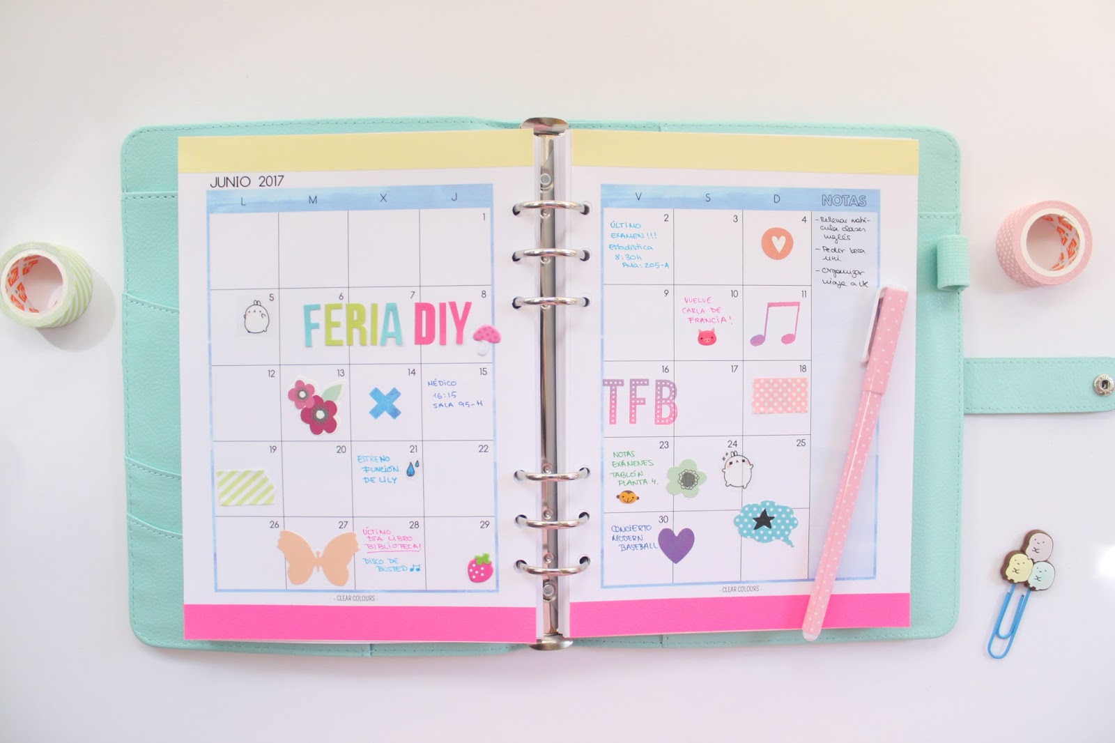 Clear Colours Agenda Sem