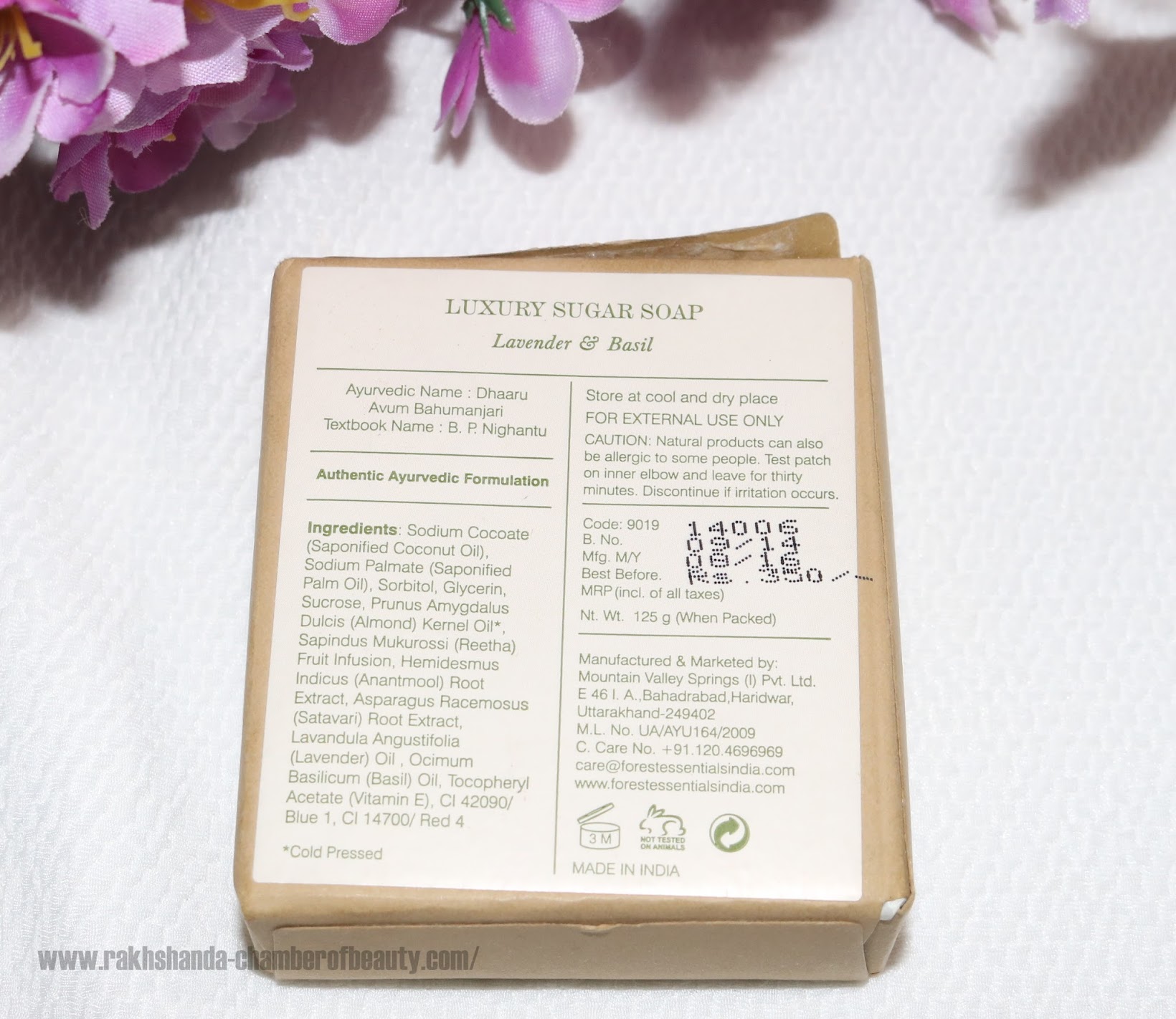 Forest Essentials Luxury Sugar Soap Lavender & Basil review Forest Essentials Luxury Sugar Soap Lavender & Basil review