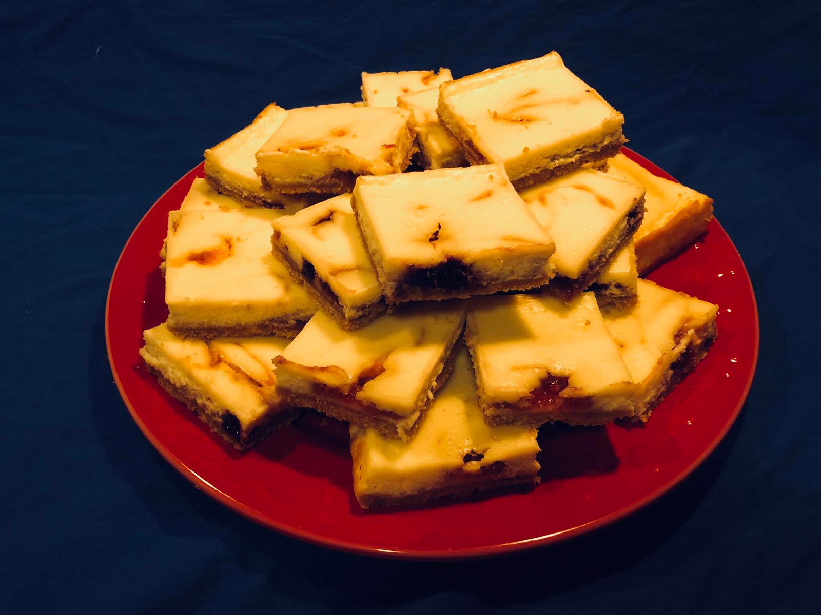 Cooking with Joey Jam Swirled Cheesecake Squares