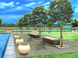 anime park background landscape