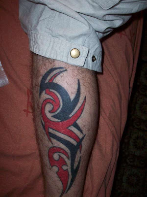 Tribal tattoos for men on leg