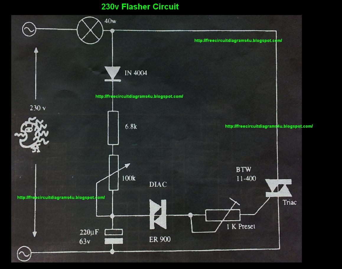 230V Flasher Circuit - Electronic Circuit