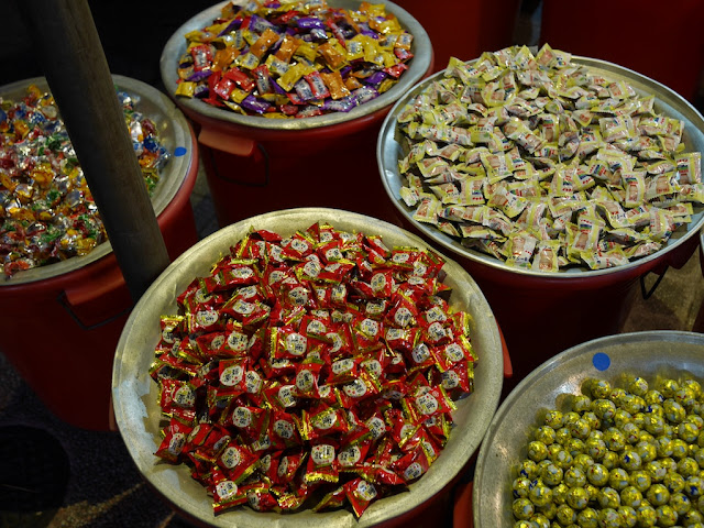candy for sale at the Taipei Lunar New Year Festival on Dihua Street