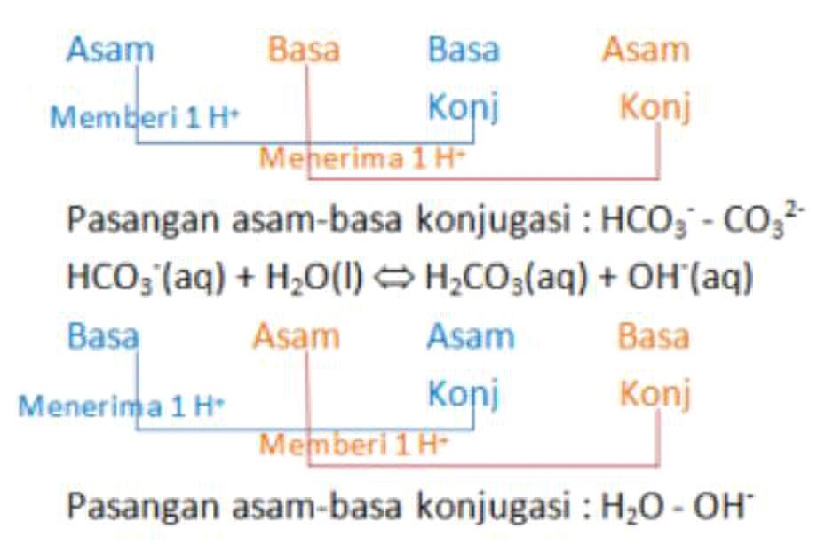Perhatikan reaksi yang terjadi pada ion bikarbonat berikut HCO3-(aq