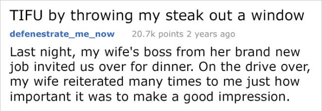 What This Guy Did At An Important Dinner Made His Wife Question His Sanity... WTF?