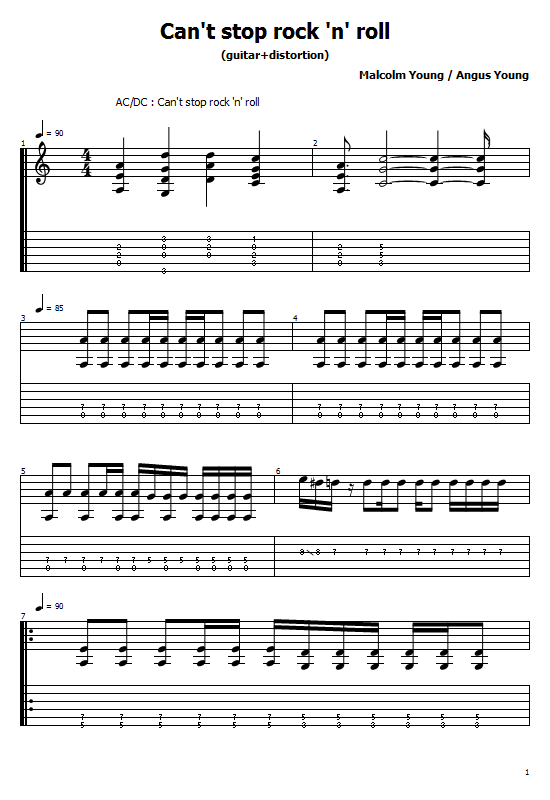 Can't Stop Rock 'n' Roll Tabs AC/DC. How To Play Can't Stop Rock 'n