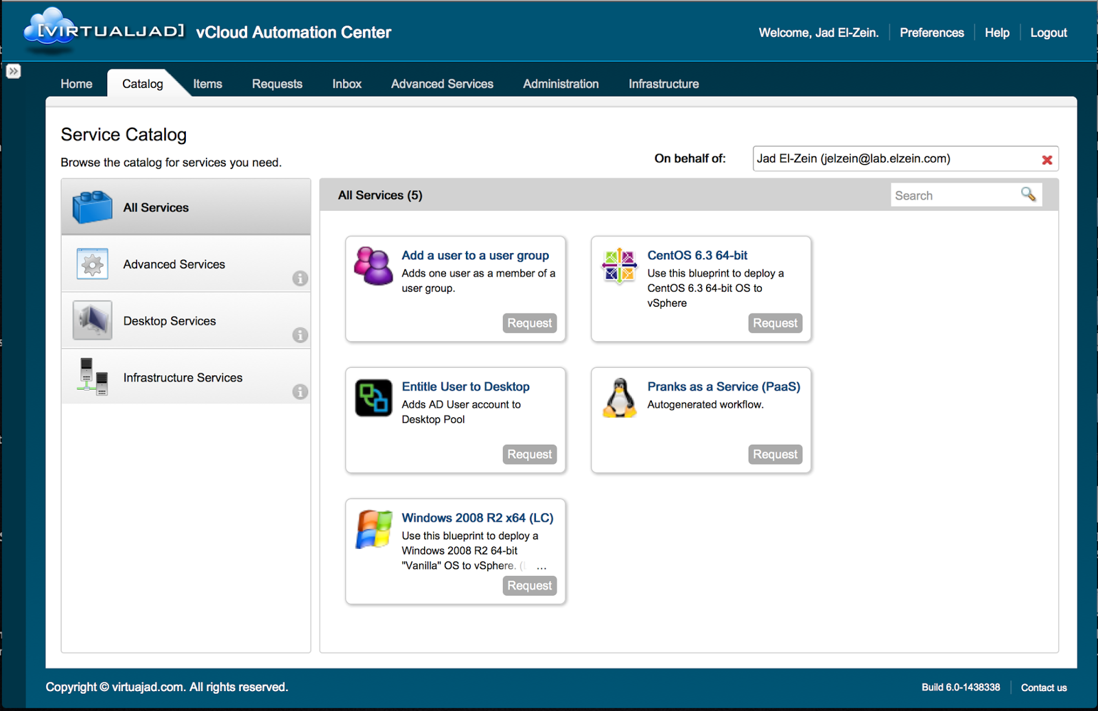 VMware vCloud Automation Center 6.0 is LIVE! [virtualjad