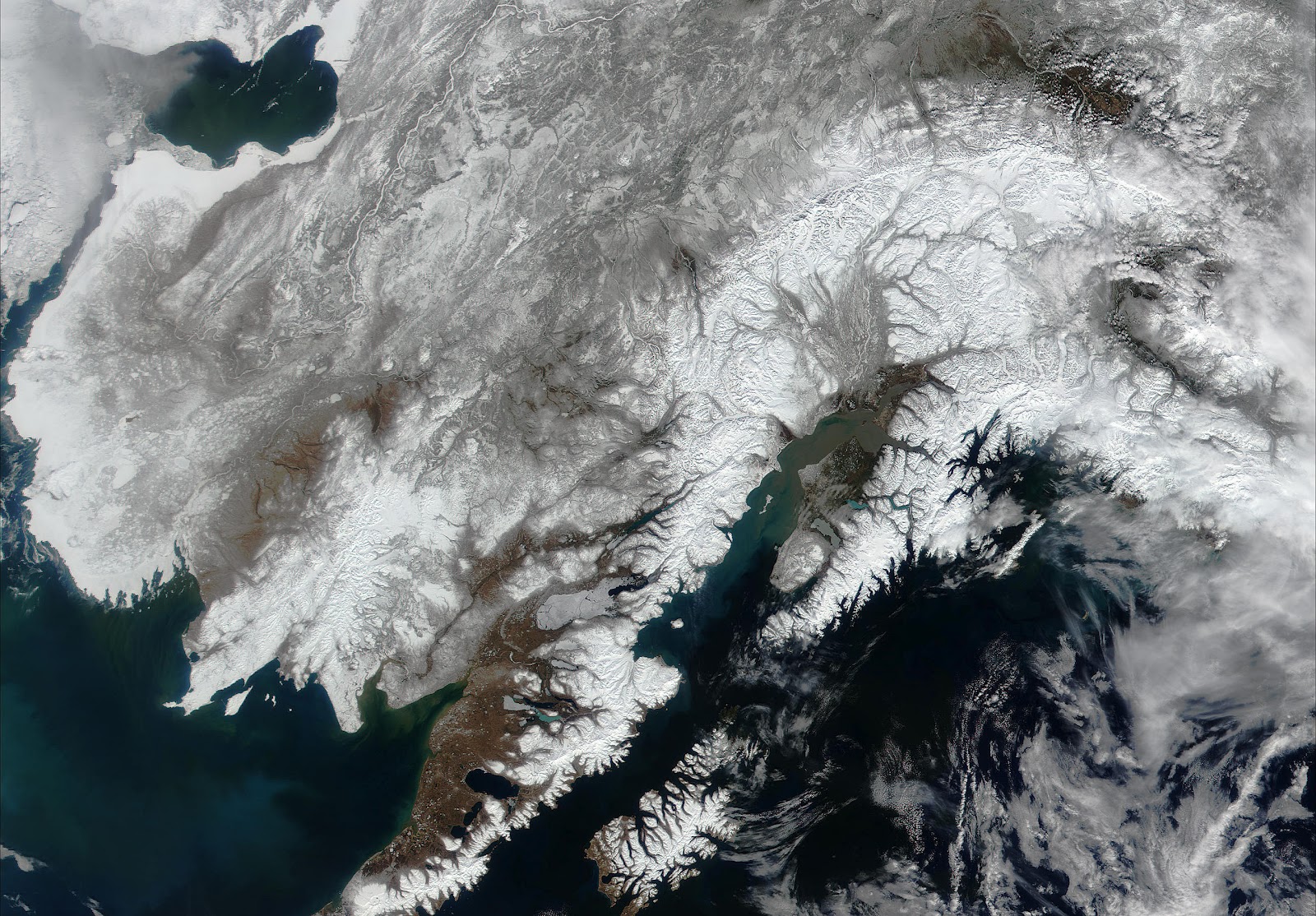 Alaska seen from Space Satellite photo The Wallpaper Gallery