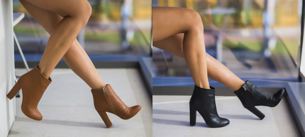 Botine cu toc inalt negre, maro ieftine de toamna online Botine cu toc inalt negre, maro ieftine de toamna online