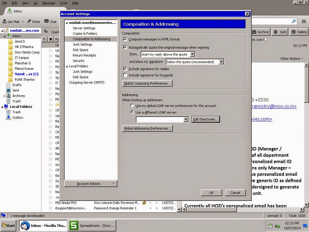 Save Address Book on Thunderbird Mail by IP Address SBIT Online