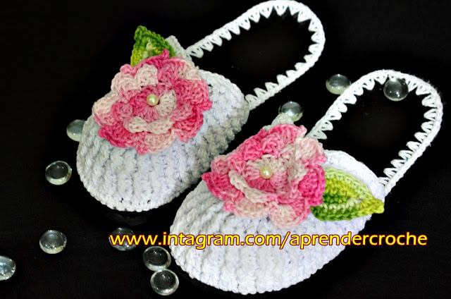 chinelos de croche com flores aprender croche curso de croche euroroma edinircrochevideos