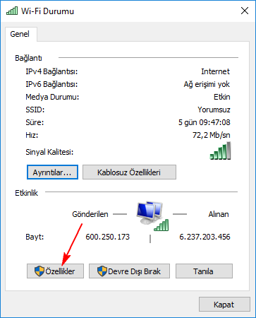 Windows 10 DNS Değiştirme