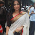 Vidya Balan Long hair Stills In White Saree