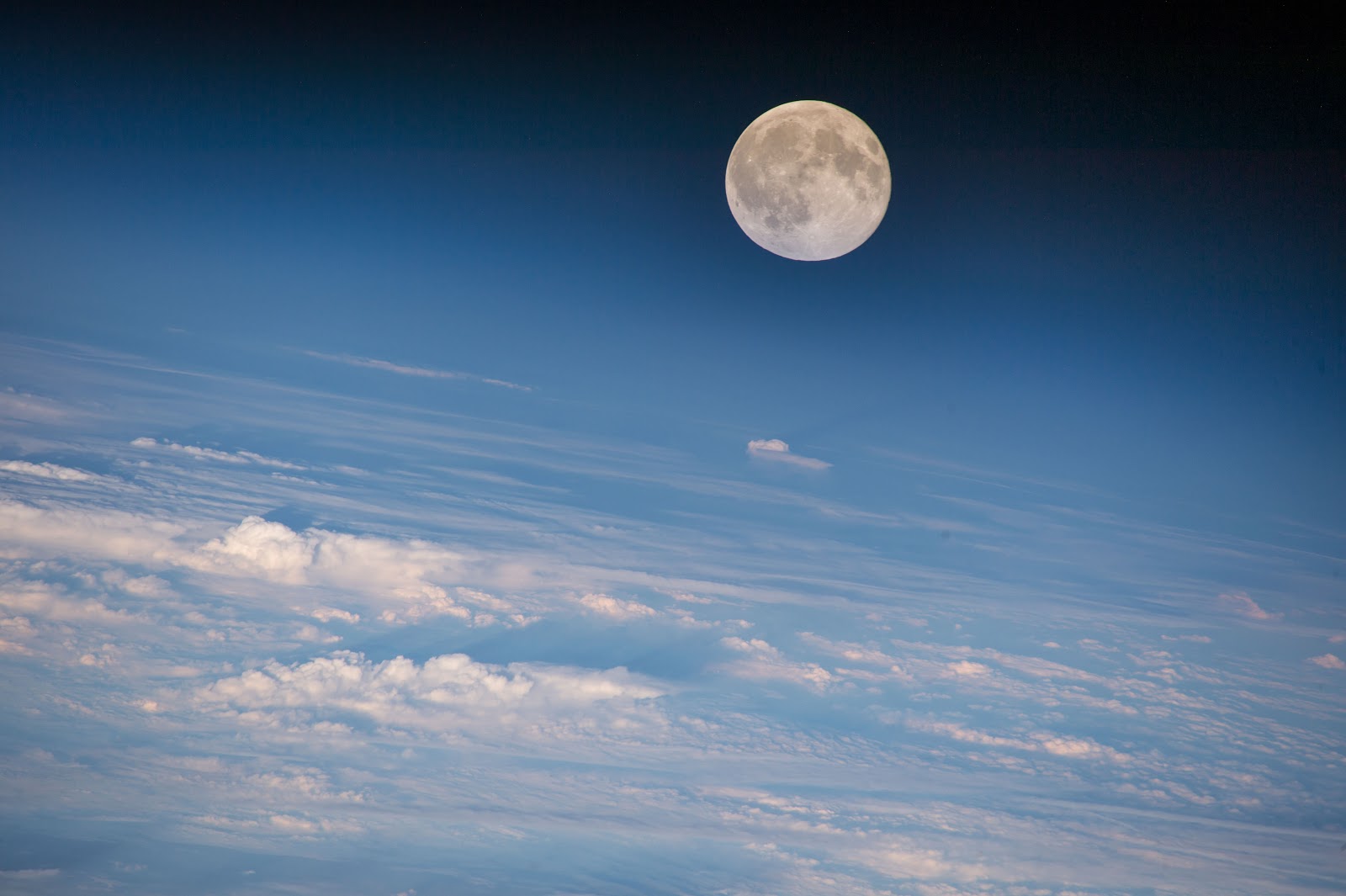 Moonrise seen from the International Space Station Earth Blog