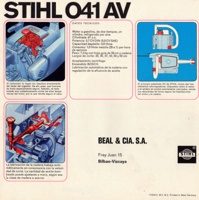 Stihl 041AV chainsaw motosierra