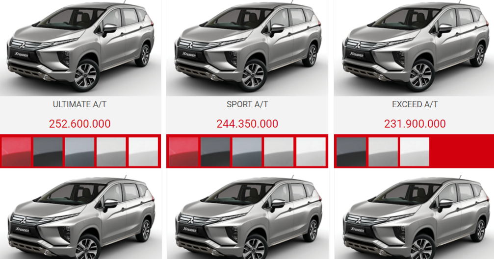 XPANDER Jogja Varian Tipe, Harga, Warna, Tanya Kredit Pelindung Cat