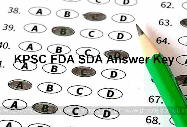 KPSC FDA SDA Answer Key KPSC FDA SDA Answer Key