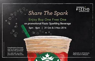 Malaysia Starbucks Fizzio Buy 1 Free 1 Promo