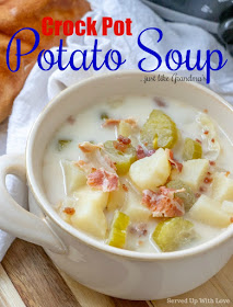 Crock Pot Potato Soup recipe just like Grandma's from Served Up With Love