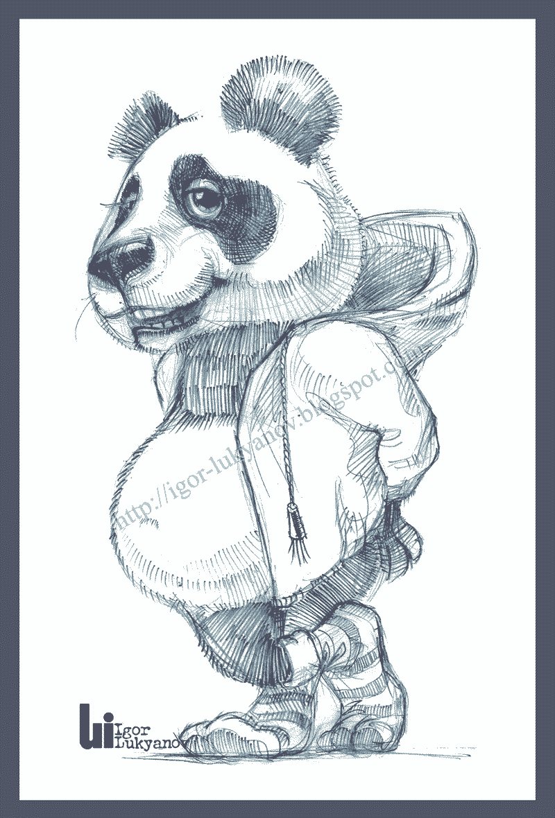 Panda Bear Sketches Panda Bear Initial Sketch