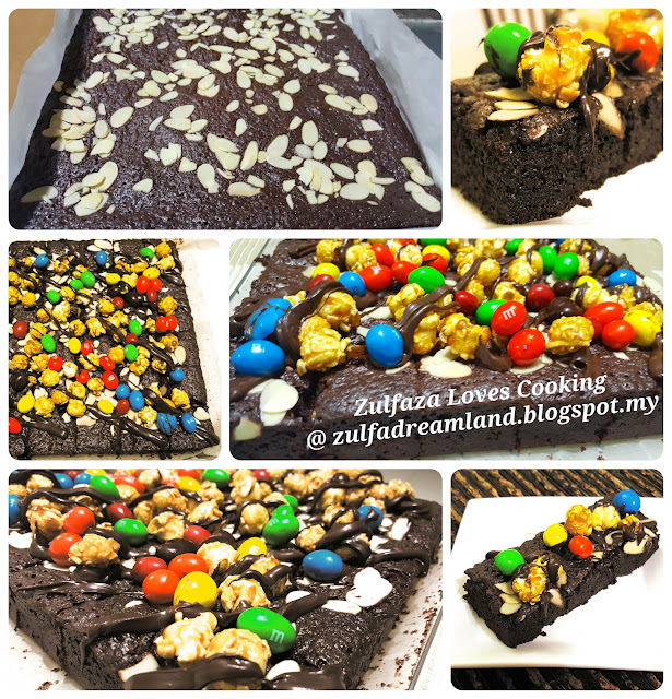 ZULFAZA LOVES COOKING CHOCOLATE BROWNIES KEDUT