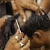 Head shave in temple (Tirupati)