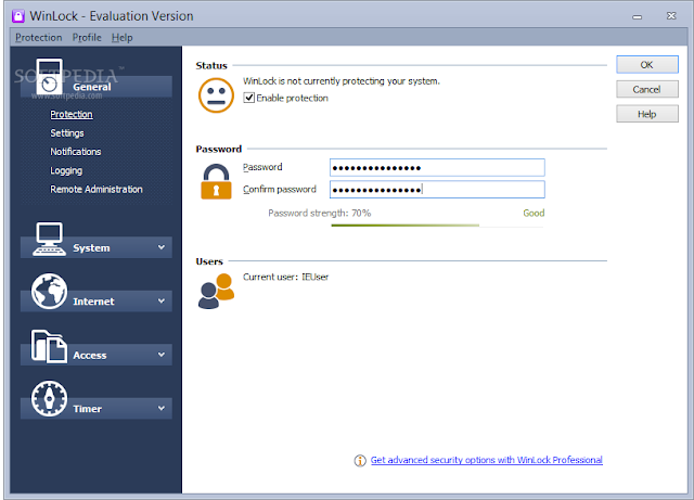 تحميل برنامج قفل البرامج والملفات بكلمة مرور للكمبيوتر WinLock 7.01