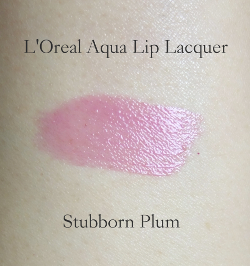 L'Oreal Wet Shine Stain Stubbron Plum swatch