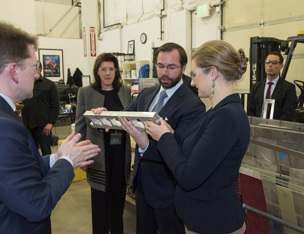 Hereditary Grand Duke Guillaume and Hereditary Grand Duchess Stéphanie of Luxembourg visited the Vulcan Aerospace and Planetary Resources in Seattle
