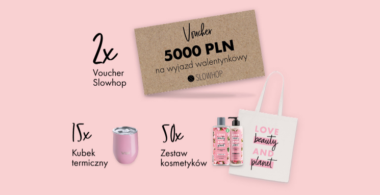 Wygraj voucher Slowhop na wyjazd walentynkowy o wartości 5000 zł Konkurs