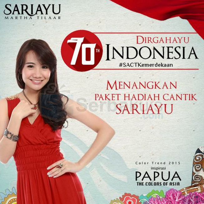 Kontes Foto Sariayu Merah Putih Berhadiah 3 Paket Cantik Total 750K