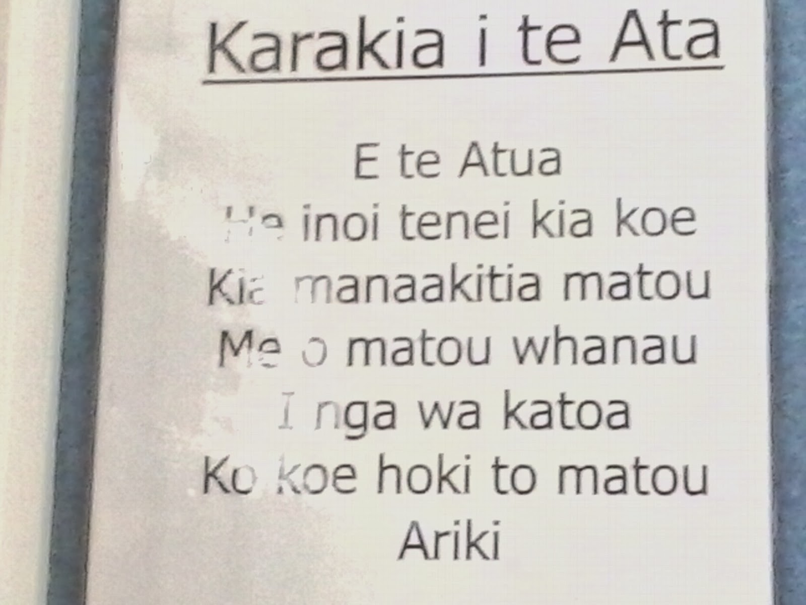 Opening Karakia Examples Matua Blair's Appraisal Questions: Criteria 10 Work effectively within ...